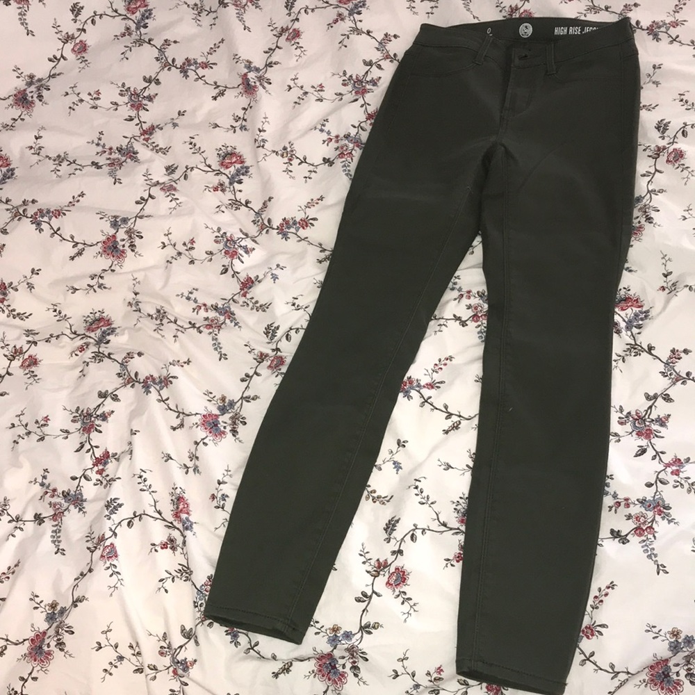 SO High Rise Army Green Jeggings